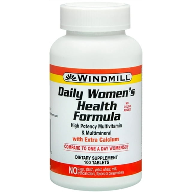 Windmill Daily Women's Health Formula Multivitamin Tablets 100 Tablets - (Pack of 4)