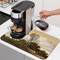 thumbnail image 1 of Windmill Dish Drying Mats for Kitchen Counter, Windmill Farmhouse Sunset Field Trees Rustic Absorbent Coffee Bar Mat with Non-slip Rubber Backed Quick Drying Dish Rack Pad 16"x24", 1 of 9