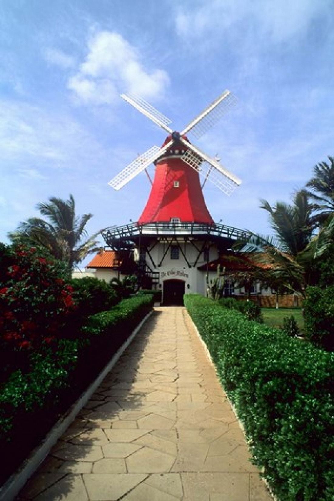Windmill Famous Old Mill Restaurant in Aruba Canvas Art - Bill Bachmann DanitaDelimont (19 x 28)