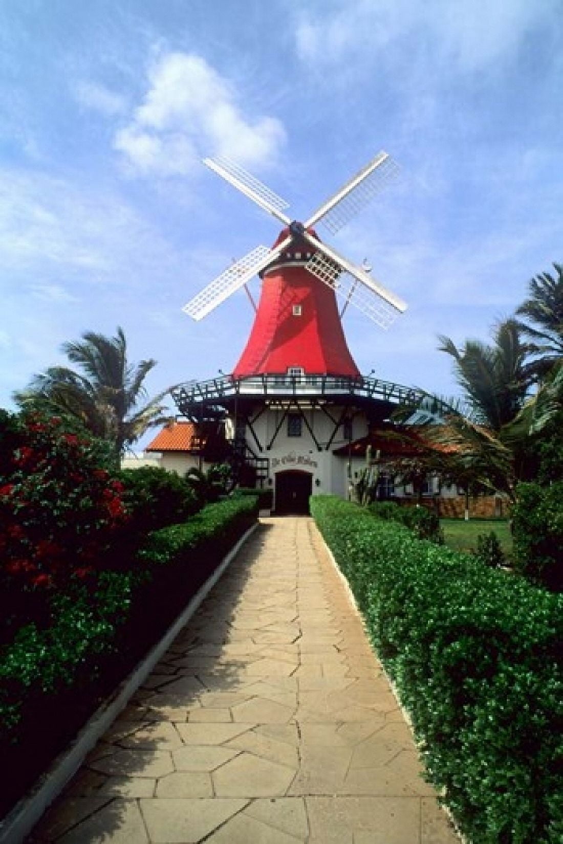 Windmill Famous Old Mill Restaurant in Aruba Canvas Art - Bill Bachmann DanitaDelimont (24 x 36)