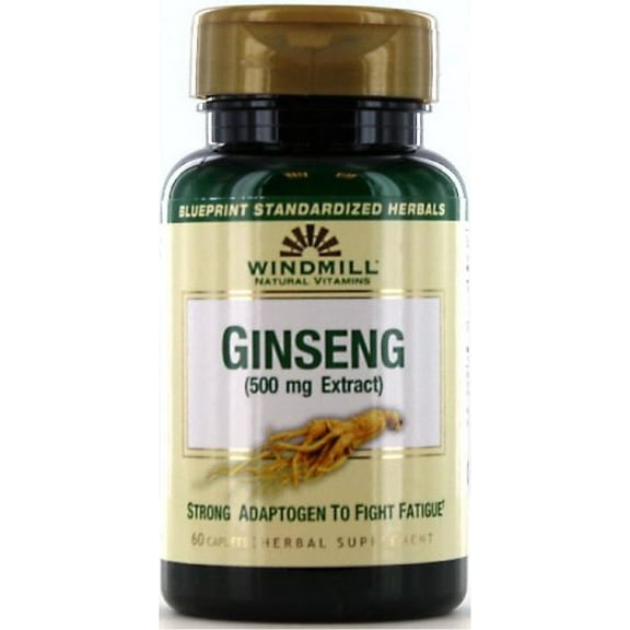 Windmill Ginseng 500 mg Extract Caplets 60 Each