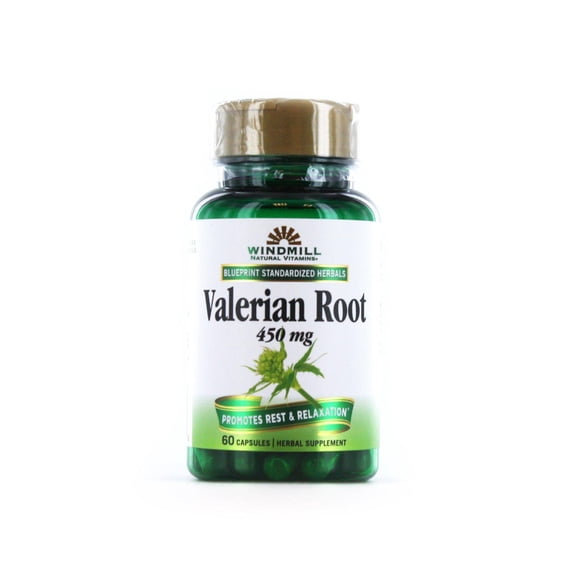 Windmill Valerian Root 450 mg - 60 capsules - Pack of 2 (wm)