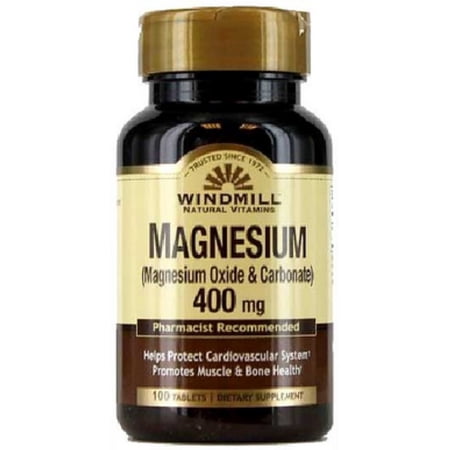 Windmill Magnesium Oxide 400 mg Tablets 100 ea (Pack of 3)