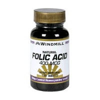 Windmill Natural Folic Acid 400Mcg Tablets - 180 Ea, 3 Pack