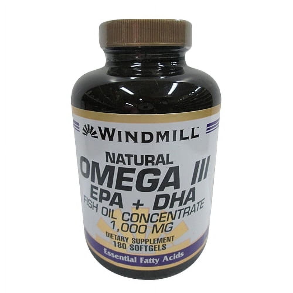 Windmill Natural Omega 3 Epa And Dha 1000 Mg Softgels - 180 Ea, 2 Pack