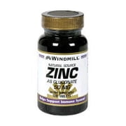 Windmill Natural Source Zinc As Gluconate 50Mg Tablets, 100Ct, 2-Pack