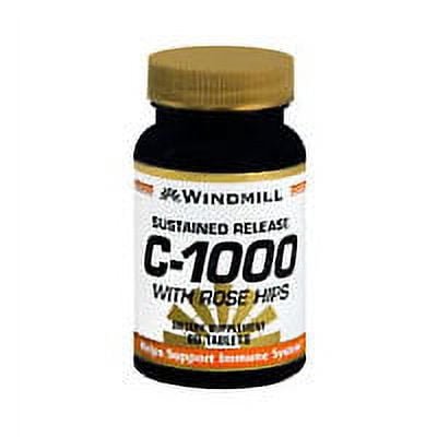 Windmill Natural Vitamin C 1000 Mg With Timed Released Tablets - 60 Ea, 2 Pack