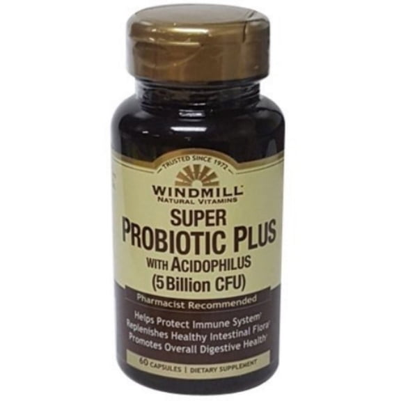 Windmill Natural Vitamin Super Probiotic Plus with Audiophilus, 60 Each - (Pack of 2)