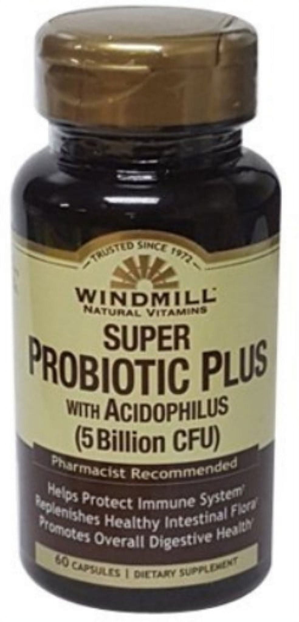 Windmill Natural Vitamin Super Probiotic Plus with Audiophilus, 60 Each - (Pack of 6)