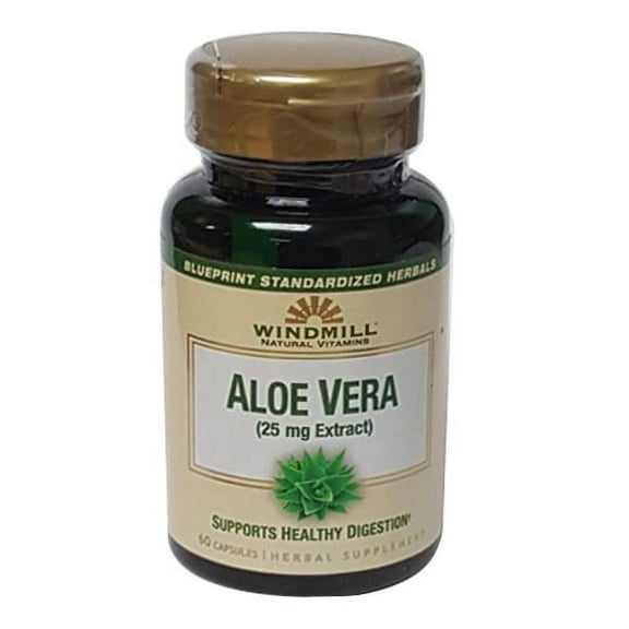 Windmill Natural Vitamins Aloe Vera Capsules, 60 Ea , 3 Pack