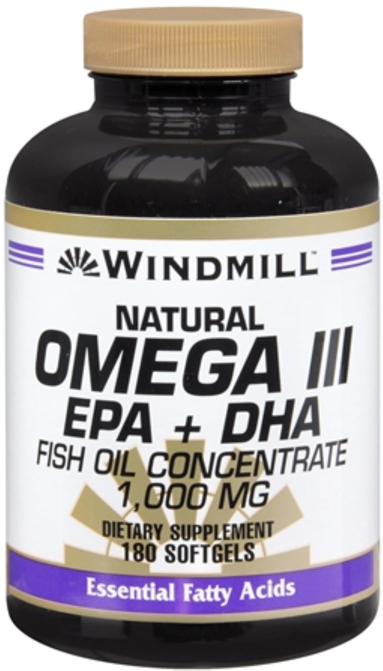 Windmill Omega III EPA + DHA Softgels Natural 180 Soft Gels (Pack of 3)