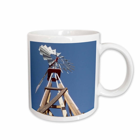 3drose, Windmill on Ranch, Santa Fe, New Mexico - Us32 Jmr0357 - Julien Mcroberts, 11oz Mug