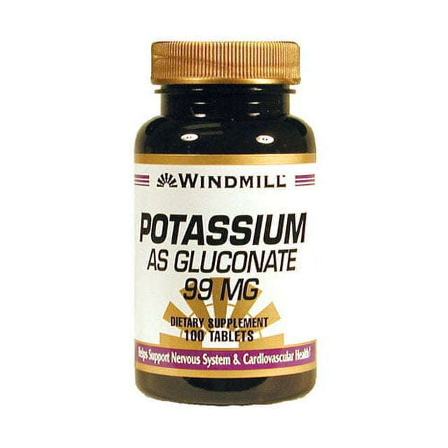 Windmill Potassium As Gluconate 99 Mg Tablets 100 Ea