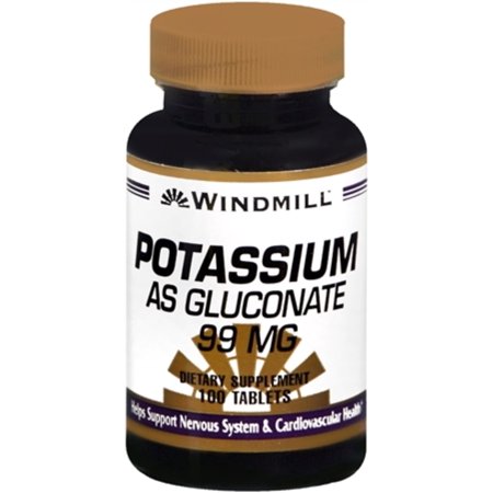 Windmill Potassium Gluconate 99 mg Tablets 100 Tablets (Pack of 2)