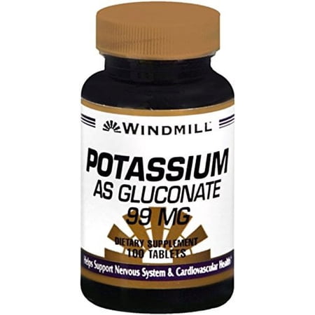 Windmill Potassium Gluconate 99 mg Tablets 100 Tablets (Pack of 3)