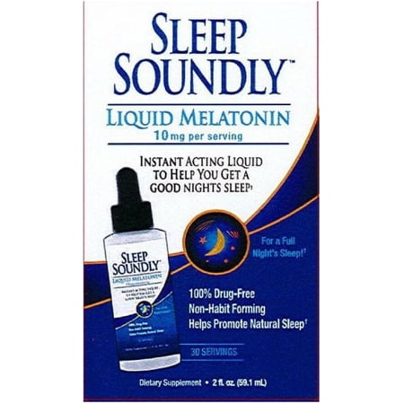 Windmill Sleep Soundly, Liquid Melatonin, 10mg, 2 oz (Pack of 6)