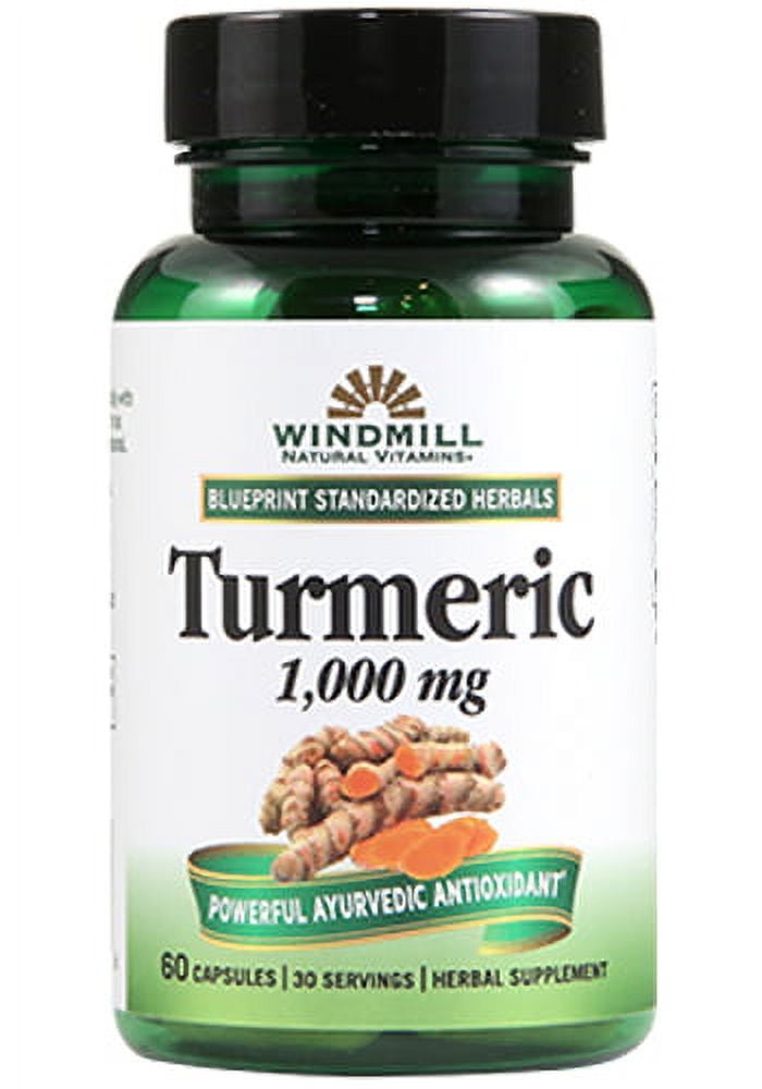 Windmill Turmeric 95% Curcuminoids 1000 mg Capsules - 60 Ea, 6 Pack