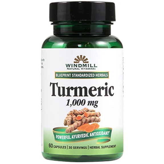 Windmill Turmeric 95% Curcuminoids 1000 mg Capsules - 60 Ea, 6 Pack