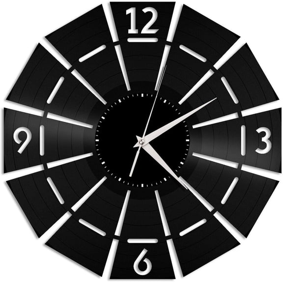 Windmill Vinyl Wall Clock,Vinyl Record Clock Wall Art Unique Room Decorations Handmade Gift