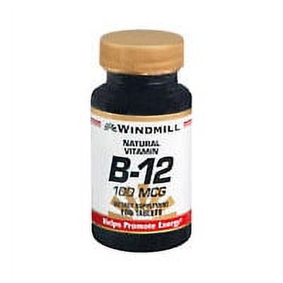 Windmill Vitamin B-12 100 Mcg Tablets - 100 Ea, 2 Pack