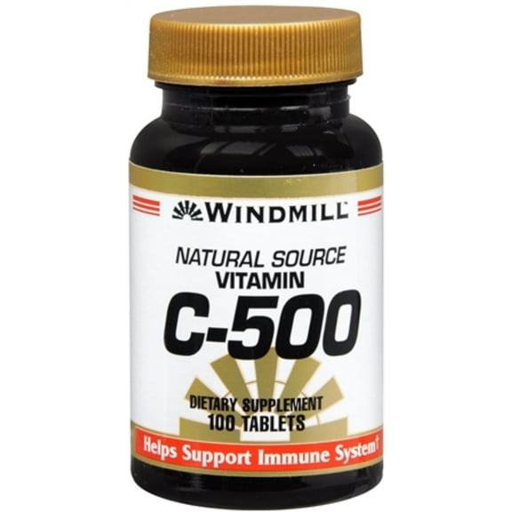 Windmill Vitamin C-500 Tablets Natural Source 100 Tablets - (Pack of 2)