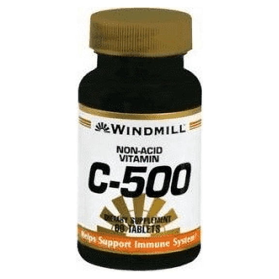 Windmill Vitamin C-500 Tablets Non-Acid 60 Tablets
