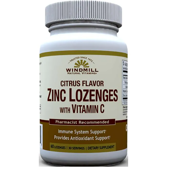 Windmill Zinc Lozenges with Vitamin C Citrus Flavor