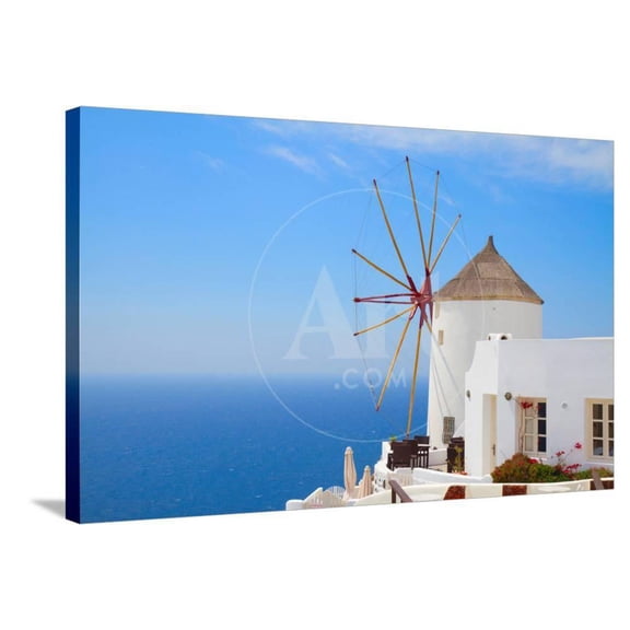 Windmill of Oia, Santorini, Stretched Canvas Wall Art by neirfy Sold by Art.Com