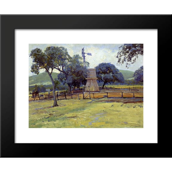 Windmill on Williams Ranch 20x24 Framed Art Print by Onderdonk, Robert Julian
