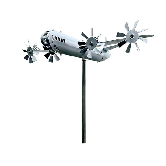 Windmills B29 Super Fortress Airplane Yard Art Metal Aircraft Windmill Outdoor Decorative Garden Feature Unique Design