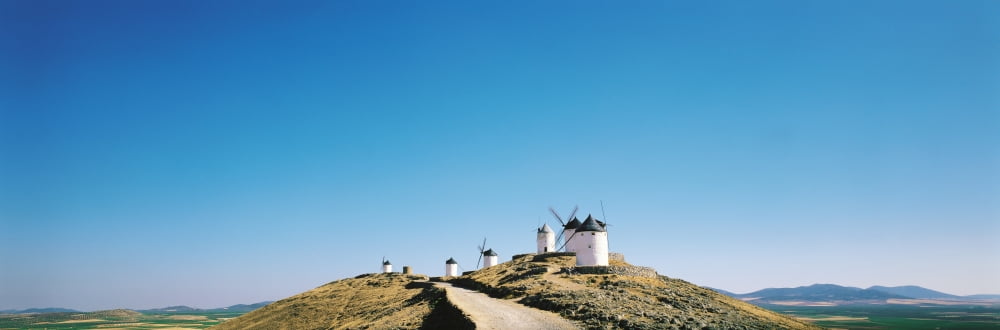 Windmills La Mancha Consuegra Spain Canvas Art - Panoramic Images (27 x 9)