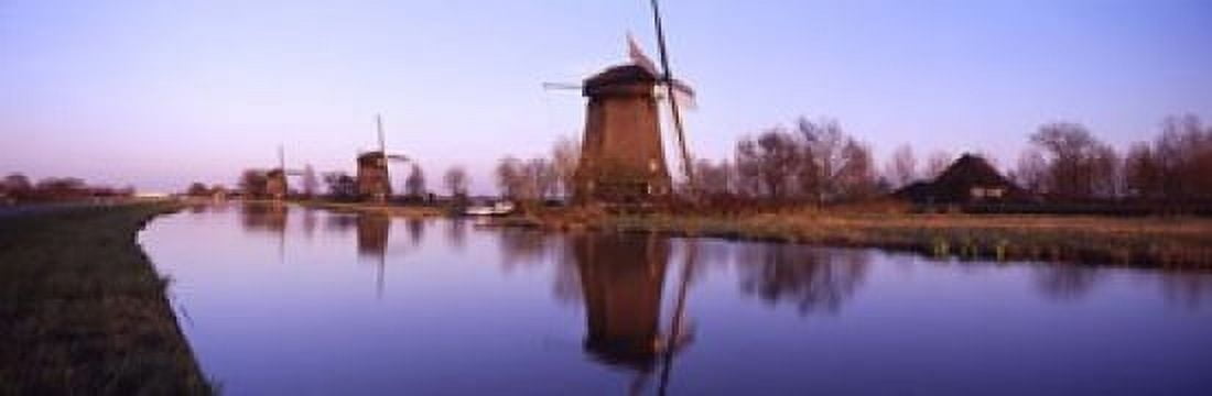Windmills Schemerhorn The Netherlands Canvas Art - Panoramic Images (18 x 6)