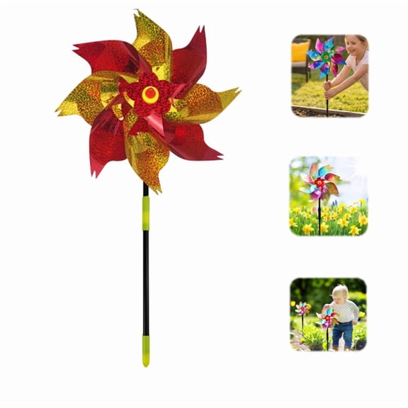 Windmills for The Yard Garden Reflective Windmills Bird Deterrent Devices Outdoor Pinwheels for Kids Bird Repellent Devices Outdoor Cemetery Decorations for Grave