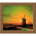 thumbnail image 1 of Windmills in the Ukrainian steppe at sunset 20x20 Gold Ornate Wood Framed Canvas Art by Aivazovsky, Ivan, 1 of 2