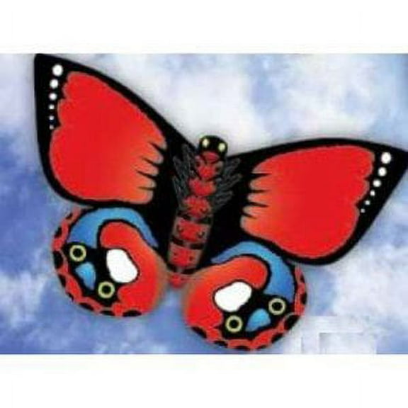 WindnSun Indian Red Butterfly Nylon Kite-32 Inches Wide Multi-Colored