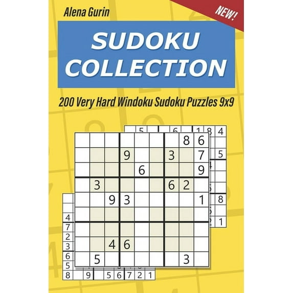 Windoku: Sudoku Collection: 200 Very Hard Windoku Sudoku Puzzles 9x9 (Paperback)