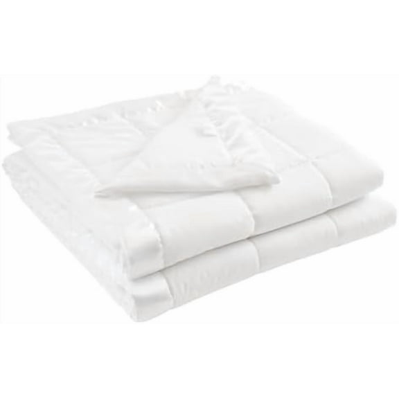 Windom Down Alternative Blanket, Premium 3M Scotchgard Moisture Wicking Treatment, Lightweight and Soft Bed Cover For All Season, Satin Trim, White Twin
