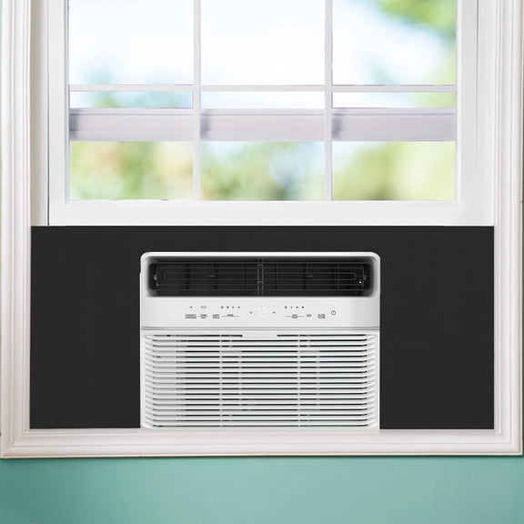 Window AC Side Panel, Full Surround Insulation Window Air Conditioner Foam Panels, Insulated Side Panels Kit for Window AC Units for Winter and Summer, Black