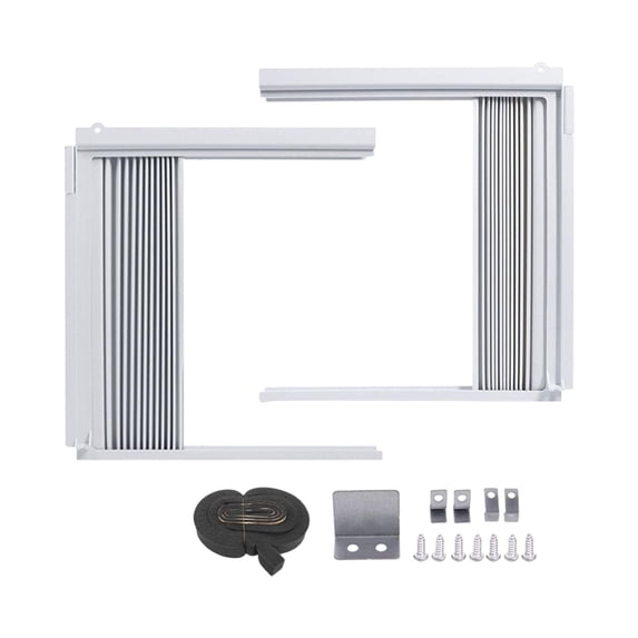 Window AC Side Panels,Adjustable Insulation Seal Kit for Window Units, Winter Summer Weatherproof Draft Blocker, Easy Install Louver Panels for Air Conditioner, Noise Reducing Window Seal for Home