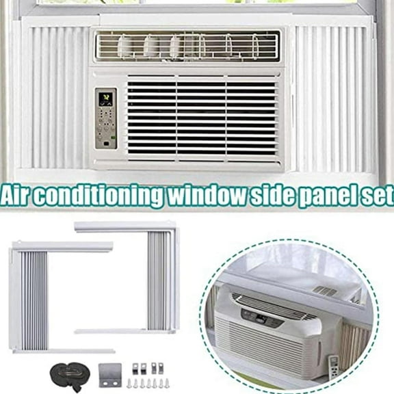 Window Ac Side Panels With Frame,Washing Machine,Air Conditioner Side Panel With Frame Room Air Conditioner Accordion Filling Kit|Air Conditioner(White S 13*12in)