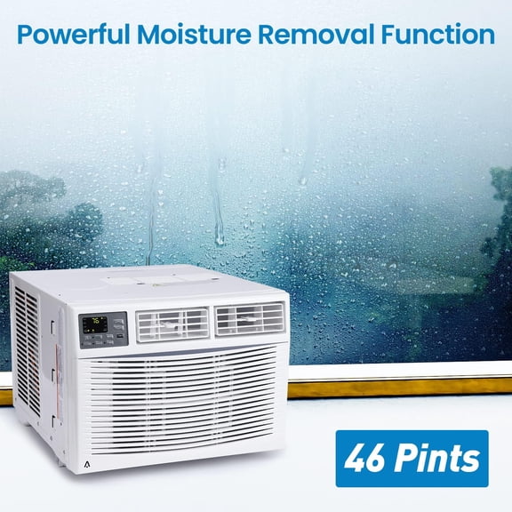 Window Air Conditioner 10000 BTU – Smart Window AC Unit with WiFi App & Remote Control, Dehumidifier & Fan, Quiet Energy Efficient Air Conditioner for Rooms up to 450 Sq.Ft, 110-115V