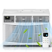 8000 BTU Window Air Conditioner 350 Sq. ft. Intelligent, LED Display Screen, with Remote Control,Ac Can Be Used as a Dehumidifier/Fan, Operates Quietly, Energy-Saving. Timer/Sleep and ECO