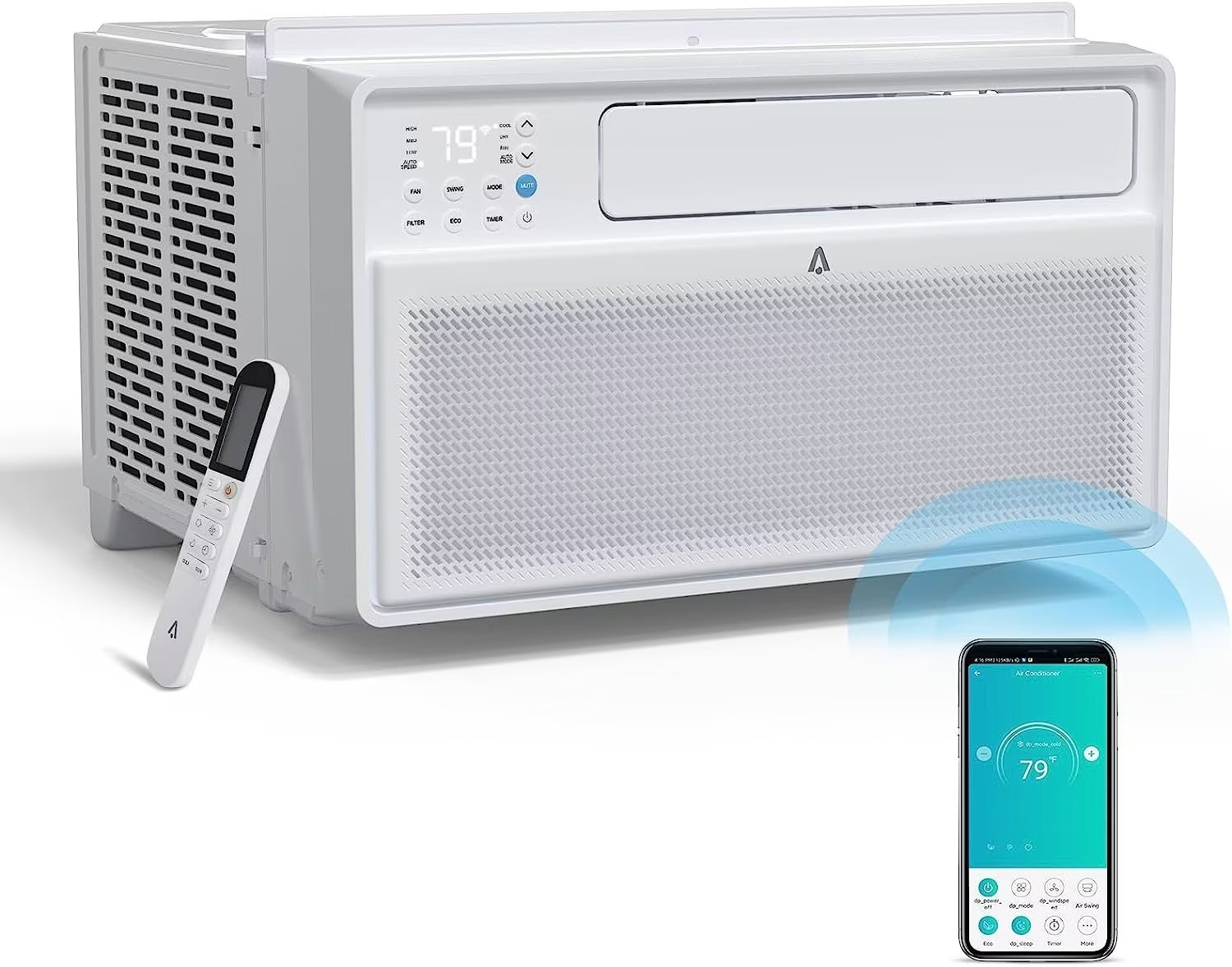 Window Air Conditioner, 8000 BTU Smart Inverter Air Conditioner with Remote/App Control, Energy