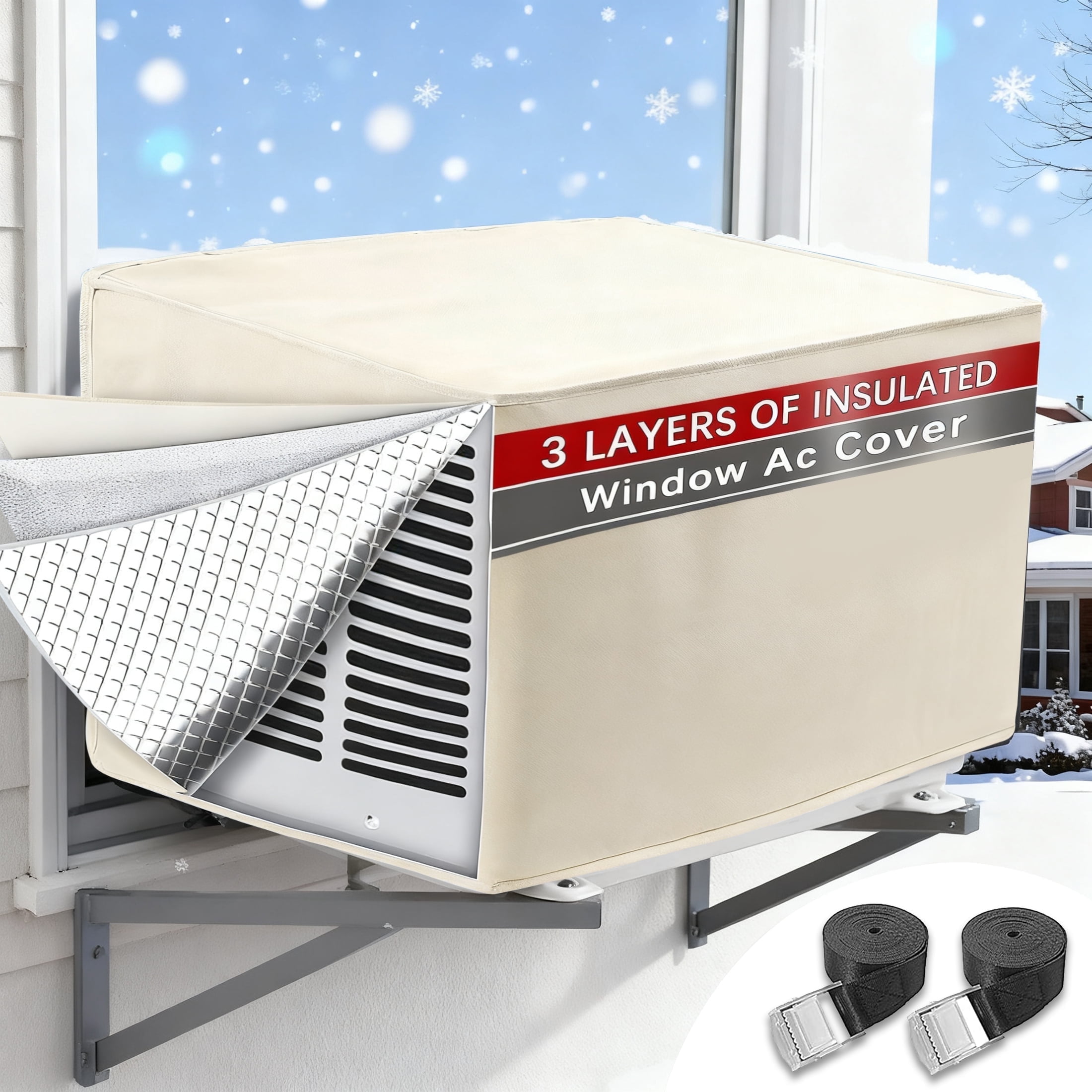 Window Air Conditioner Covers for Outside Unit for Winter Insulation,3 ...