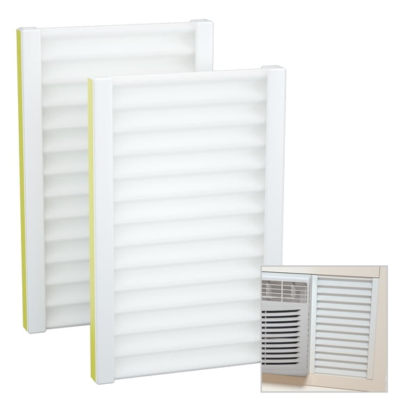 Window Air Conditioner,Side Insulated Foam Panel, Summer/Winter Heat and Draft Insulating,Full Surround Insulation Panels Window Seal with 4 pressure strips