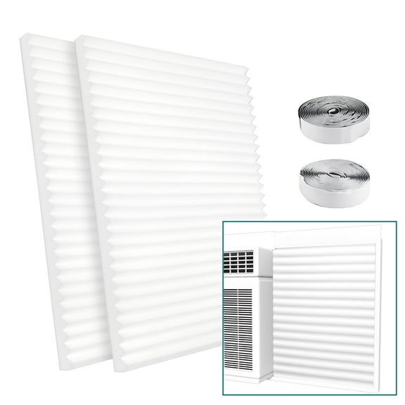 Window Air Conditioner Side Insulated Panel 01VACUUM001BLACK, 2PIC Full Surround Insulation Panels Window Seal Kit, WinterSummer Winter Heat and Draft Insulating,Insulation Foam Material