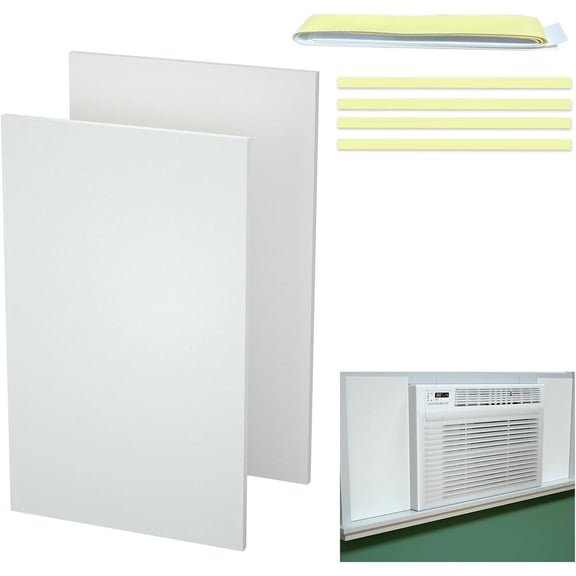 Window Air Conditioner,Side Insulated  Panel, Summer/Winter Heat and Draft Insulating,Simple Set Panels Window Seal Thickness 0.75in