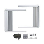 Window Air Conditioner Side Panels with Frame,Window AC Insulation Panels,Room AC Accordion Filler Curtains Kit Replacement,Adjustable Insulation AC Side Panel for Preventing Heat Noise/Harsh Light
