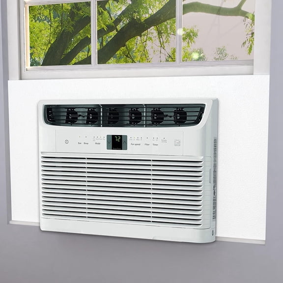 Window Air Conditioner Side Panels with Frame, Adjustable Insulation AC Side Panel for BTU Window AC Unit,Frame Included