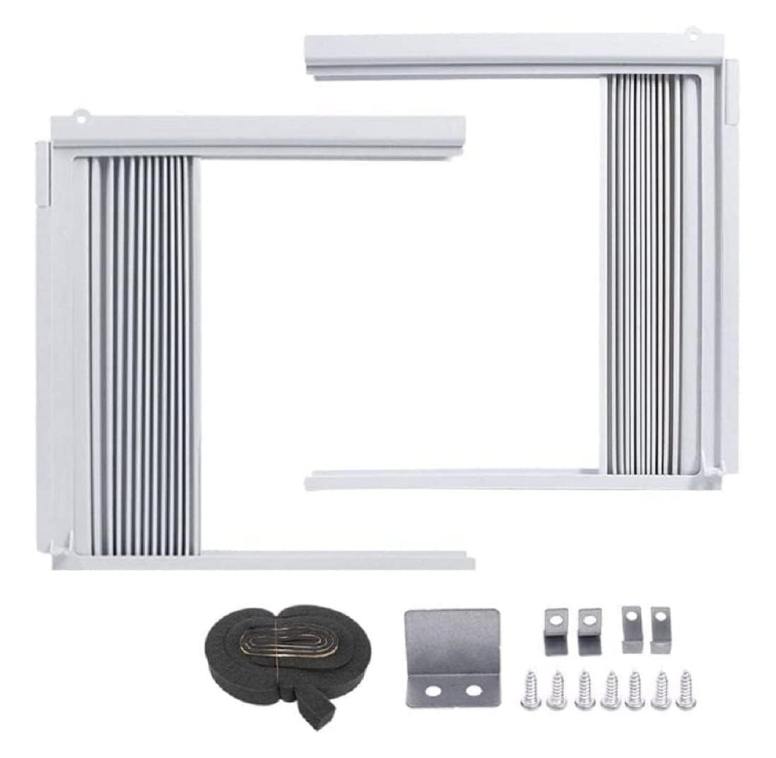Window Air Conditioner Side Panels with Frame Room Accordion Filler